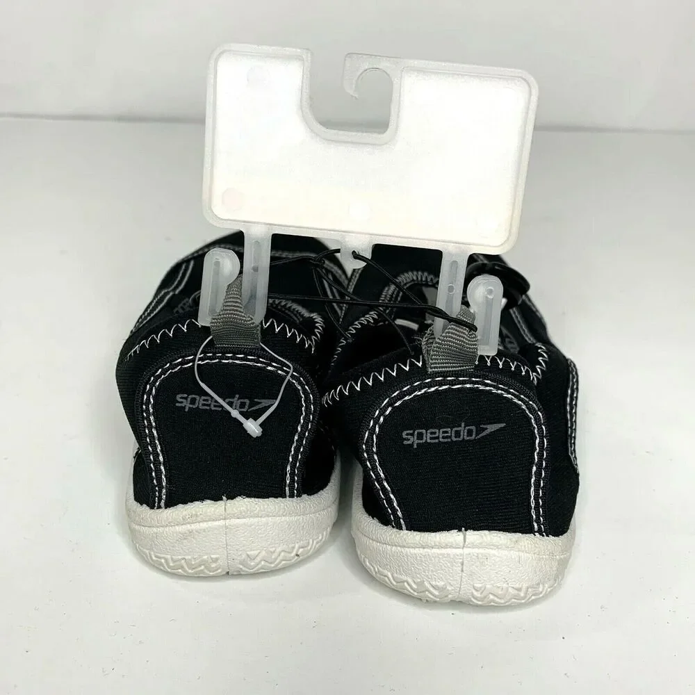 Speedo Jr Youth Water Shoes Size Small 13 - 1 Black Rubber Sole Slip On